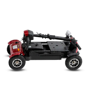 Vista plegada del scooter eléctrico plegable de fácil transporte y almacenaje dortomedical