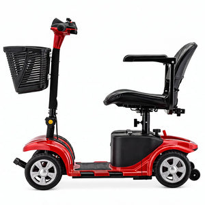 Vista lateral del scooter eléctrico plegable Lucas Pro con gran autonomía de hasta 20 km para desplazamientos más largos dortomedical