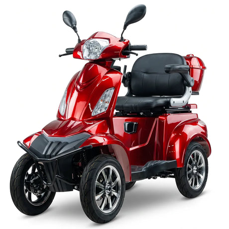 Vista 3/4 frontal del scooter eléctrico faster neo estable, potente y seguro pasa movilidad diaria dortomedical