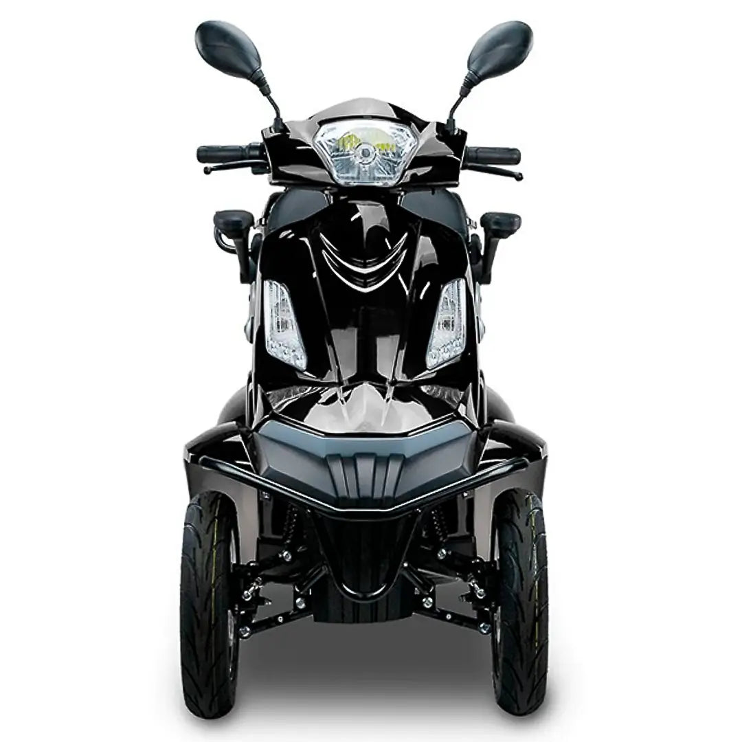 Sistema de seguridad del scooter eléctrico Faster Neo con freno de disco delantero y tambor trasero para una frenada progresiva e inmediata dortomedical