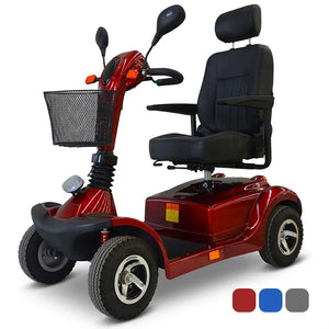 Scooter eléctrico de movilidad con suspensión independiente en las cuatro ruedas para una conducción suave y estable dortomedical