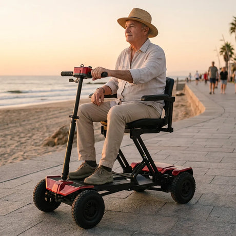 Scooter elétrica dobrável automática com comando Eco