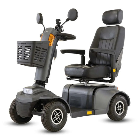 Scooter para movilidad reducida que ofrece total estabilidad gracias a sus grandes neumáticos dortomedical