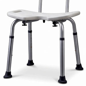 Asiento de la silla de baño y ducha con estructura de aluminio que resiste hasta 136 kg de peso dortomedical