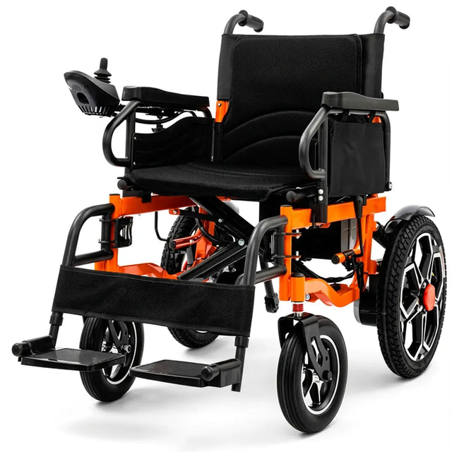 Silla de ruedas electrica con plegado tijera compacto aluminio magnesio para un facil de transportar y guardar en maletero dortomedical