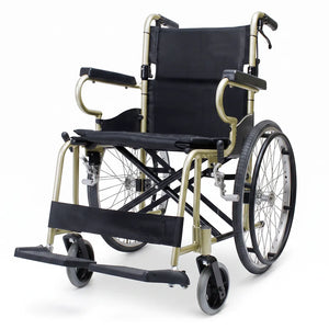 Silla de ruedas KM-2500 con respaldo plegable para ahorrar espacio durante el transporte y almacenamiento dortomedical