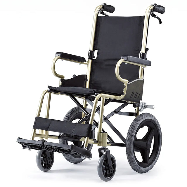 Silla de ruedas plegable ultraligera KM-2500 de aluminio de 10,9 kg, ligera y práctica para el día a día dortomedical