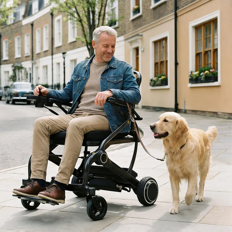 Silla eléctrica con batería de litio extraíble para carga externa que ofrece comodidad dortomedical