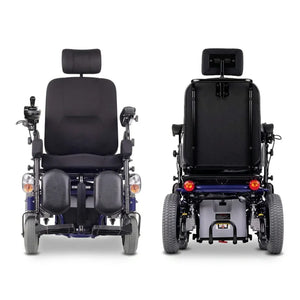 Vista delantera y trasera de la silla eléctrica reclinable hasta 150 grados para facilitar el descanso dortomedical