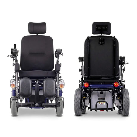 Vista delantera y trasera de la silla eléctrica reclinable hasta 150 grados para facilitar el descanso dortomedical