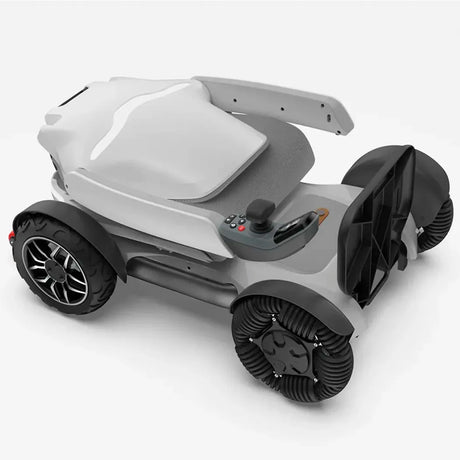 Plegado de la silla eléctrica robooter x40 estable y segura para mayores dortomedical