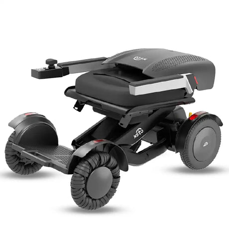 Silla de ruedas eléctrica con asiento con altura y ángulo regulables para ajustar la postura durante el uso dortomedical