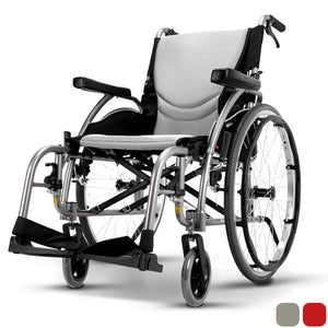 Silla de ruedas plegable ligera ERGO 3 con asiento S-Ergo para una postura estable y alineada dortomedical