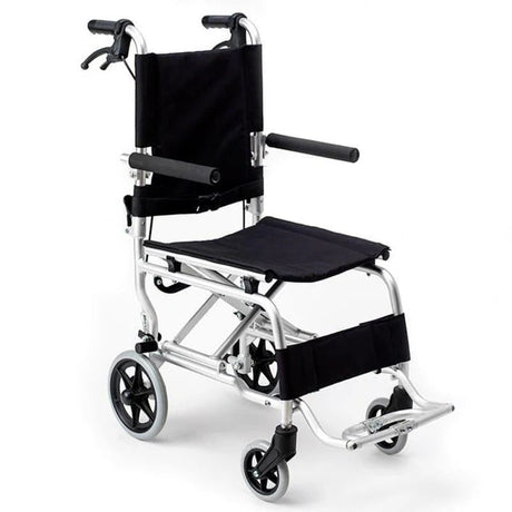 Silla de transporte para ancianos Transit Apex con estructura compacta y reposapiés abatibles para máxima movilidad en viajes dortomedical