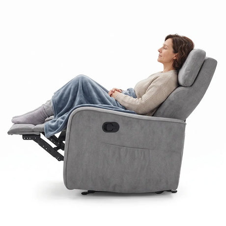 Sillón relax reclinable con tejido de microfibra hipoalergénica para un mayor confort del usuario dortomedical
