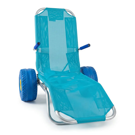 Tumbona adaptada que permite un plegado completo y se desmonta fácilmente dortomedical