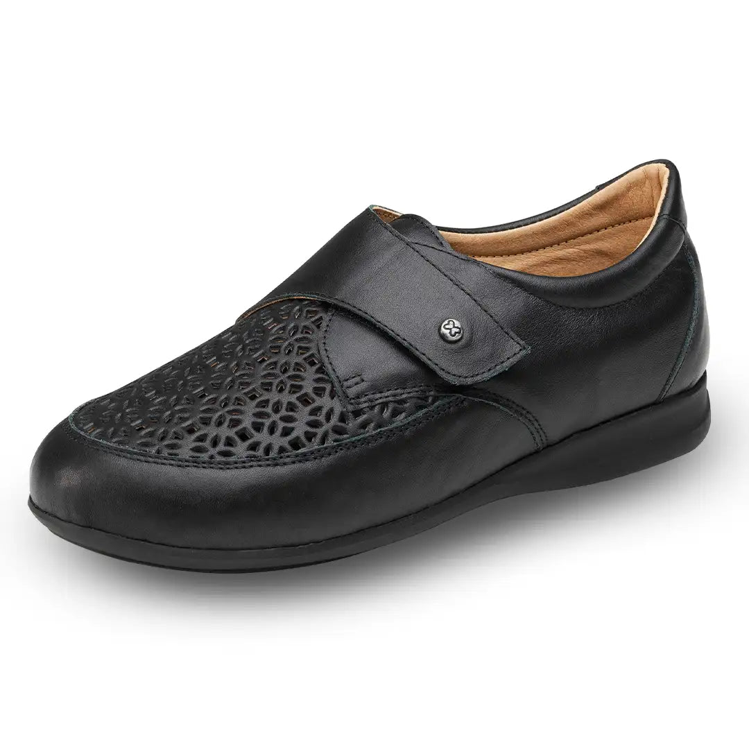 Zapato ajustable con velcro regulable para una sujeción segura del pie dortomedical